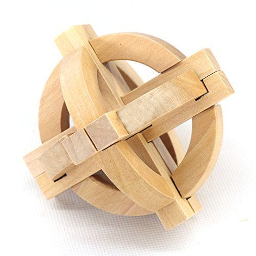 rompicapo di legno intelock ad incastro "a mappamondo" che allena la tua visione spaziale